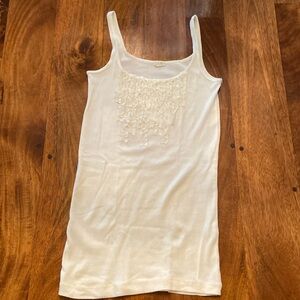 J Crew ruffle front camisole tank top